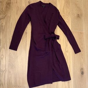 Banana Republic Rich Purple Long Sleeve Dress